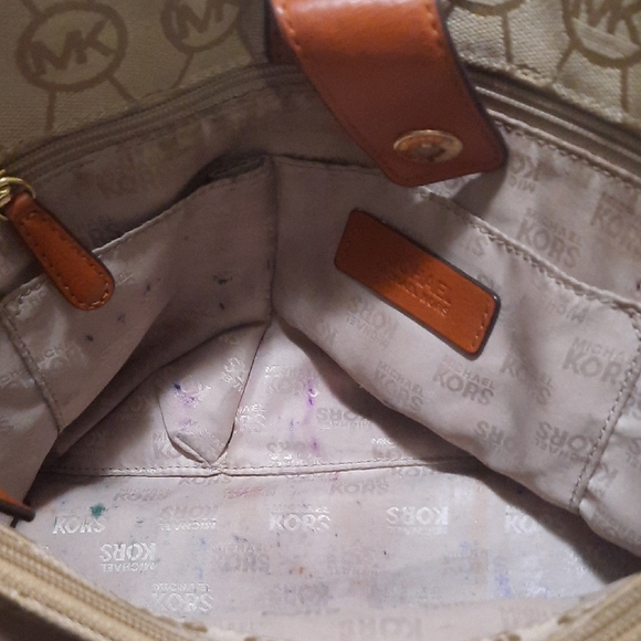 Michael Kors Cream and Brown Shoulder Bag - Picture 6 of 15